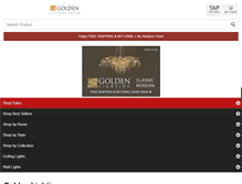 Tablet Screenshot of golden-lighting-lights.com